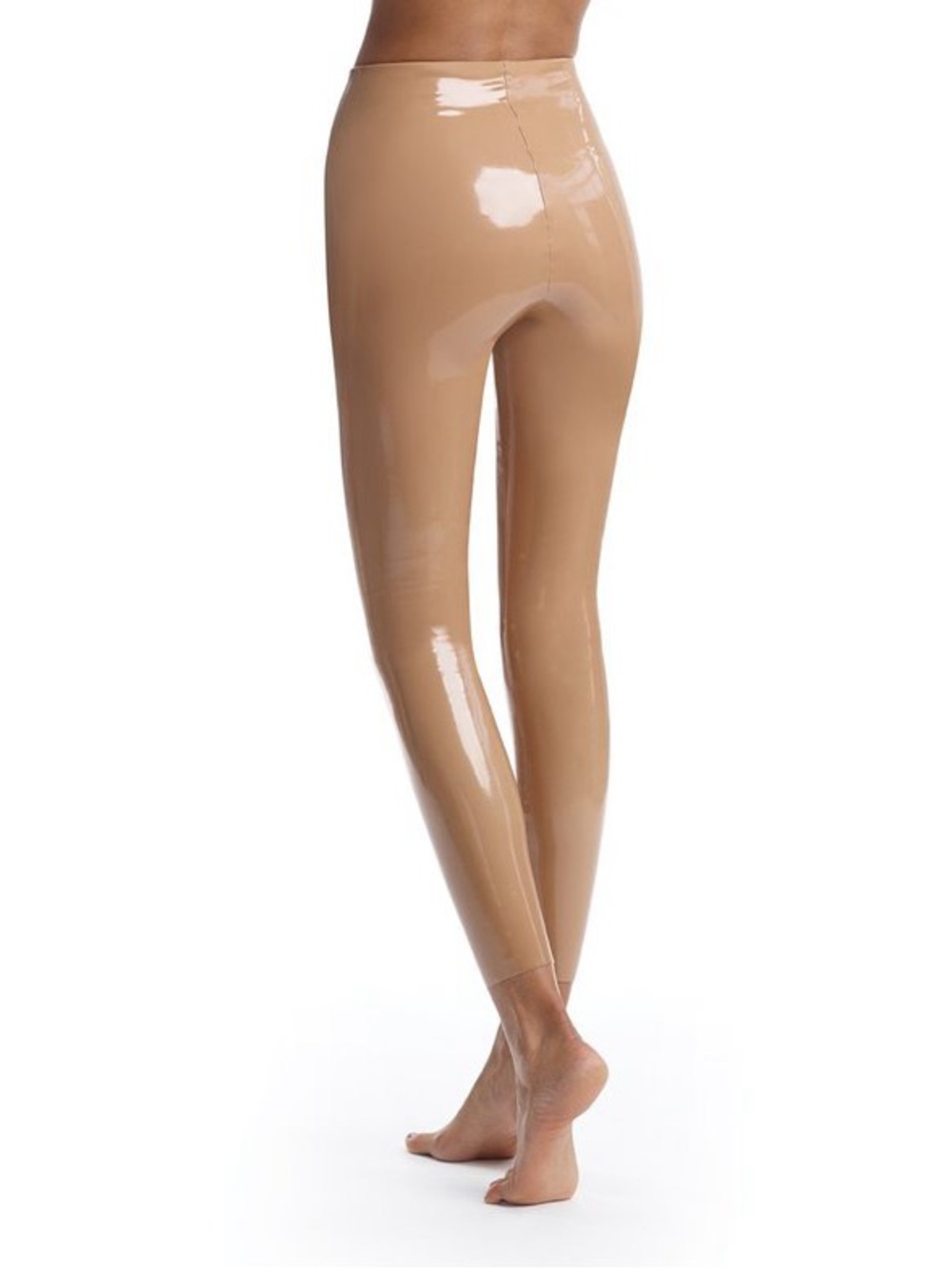 Commando Faux Patent Leather Legging Cocoa Tan Size Large NWT New - Picture 2 of 12
